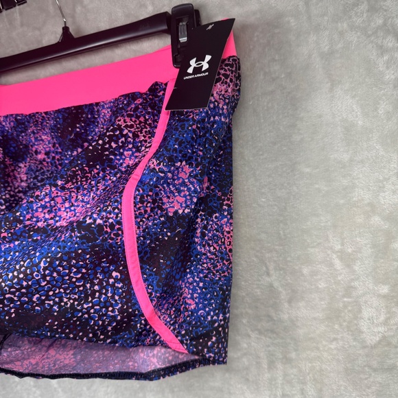 Under Armour NEW Women Shorts Lg Multicolor Running Loose Heatgear Lined Brief - Picture 3 of 11